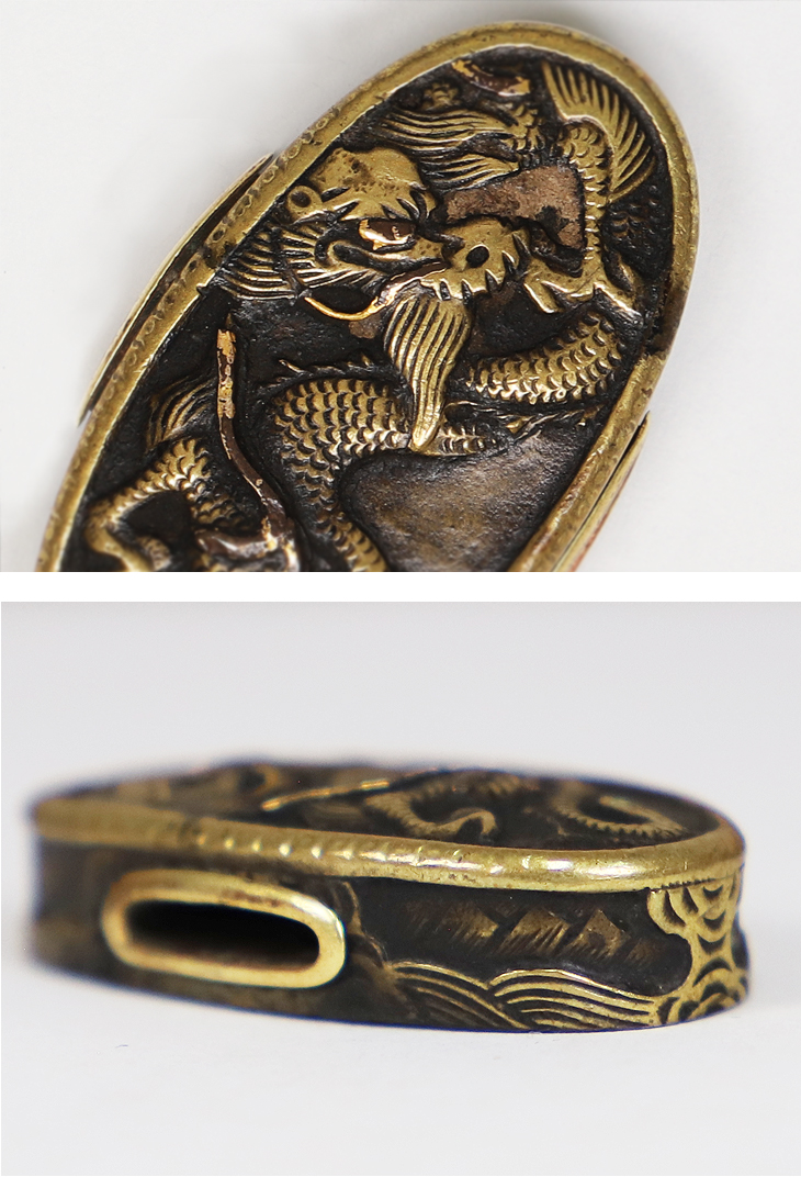 【骨董】龍・鶴図飾金具付き 和鞍（馬鞍）馬具 部品取り #933 ColBase