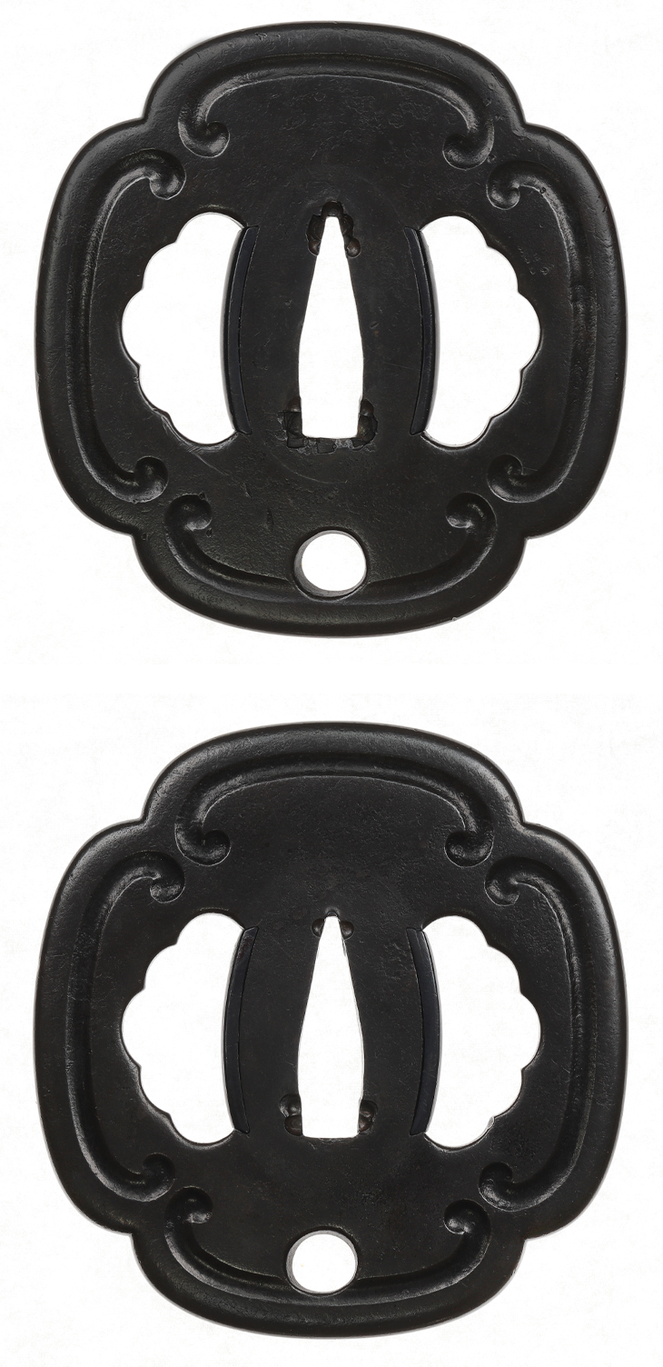 鍔：左右松透四方鐶図 Tsuba:Sayu Matsu Sukashi Shiho Kan Zu