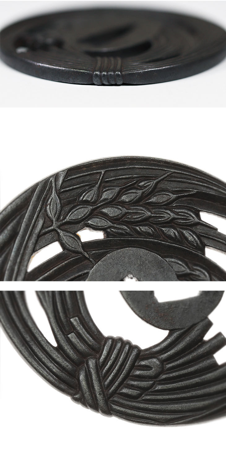 目抜　鍔 鍔：稲束透図 Tsuba:Inazuka Zu