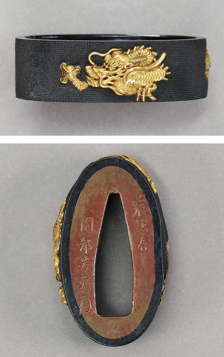 縁頭：雲龍図 Fuchigashira:Unryu Zu