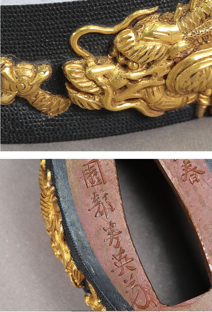 縁頭：雲龍図 Fuchigashira:Unryu Zu