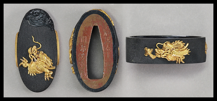 縁頭：雲龍図 Fuchigashira:Unryu Zu