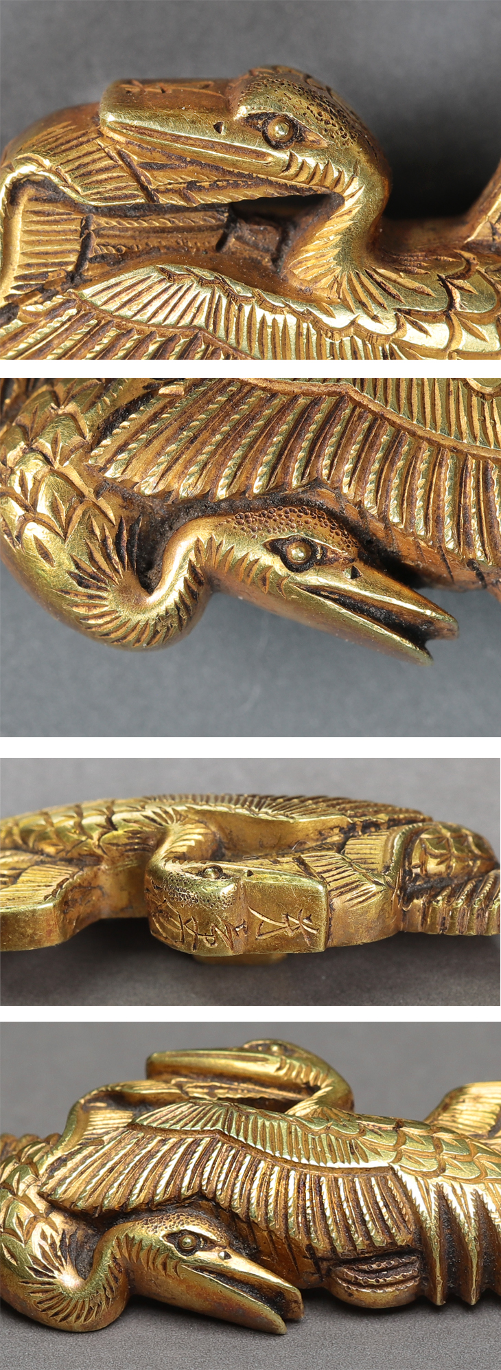 目貫：二羽鶴図 Menuki:Niwa Tsuru Zu