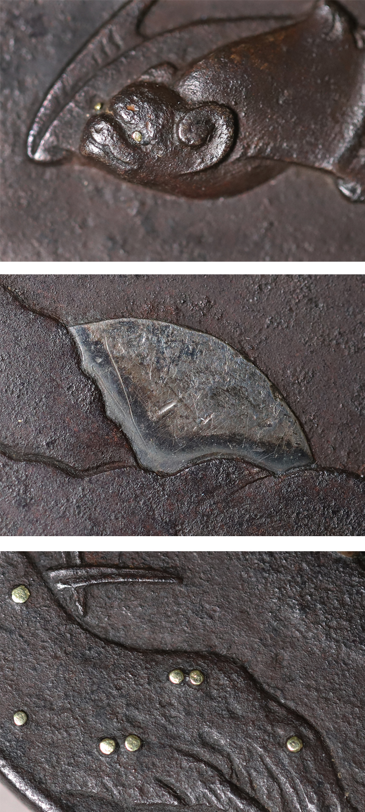 鍔：月下水辺蝙蝠図 Tsuba:Gekkamizube Komori Zu