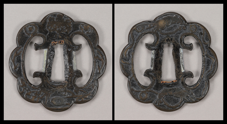 鍔：紋様散図 Tsuba:Monyo Chirashi Zu