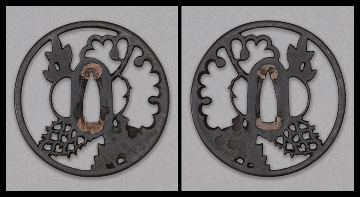 鍔：松竹雪花透図 Tsuba:Shochiku Sekka Sukashi Zu