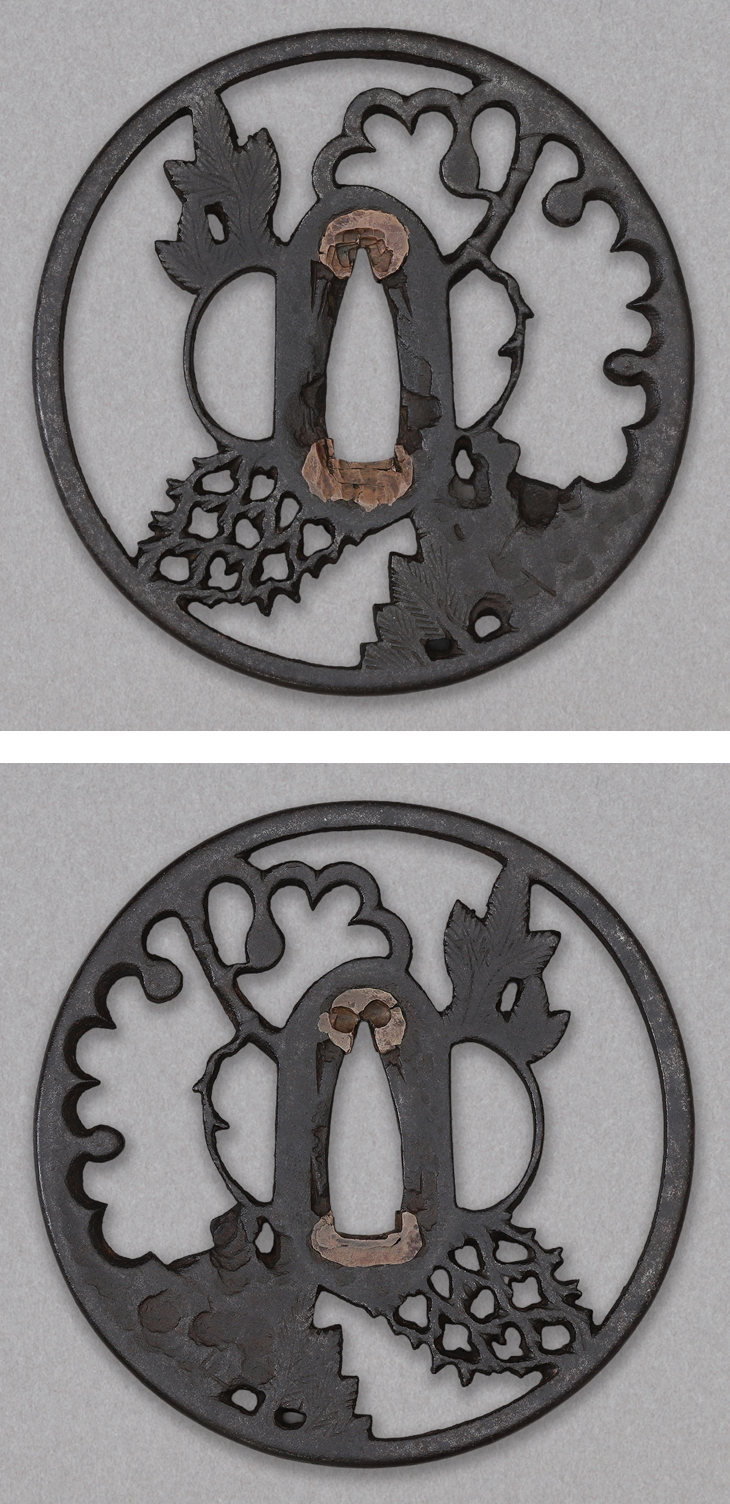 鍔：松竹雪花透図 Tsuba:Shochiku Sekka Sukashi Zu