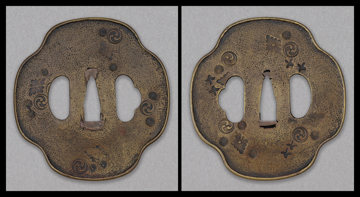 鍔：紋散らし図 Tsuba:Mon Chirashi Zu