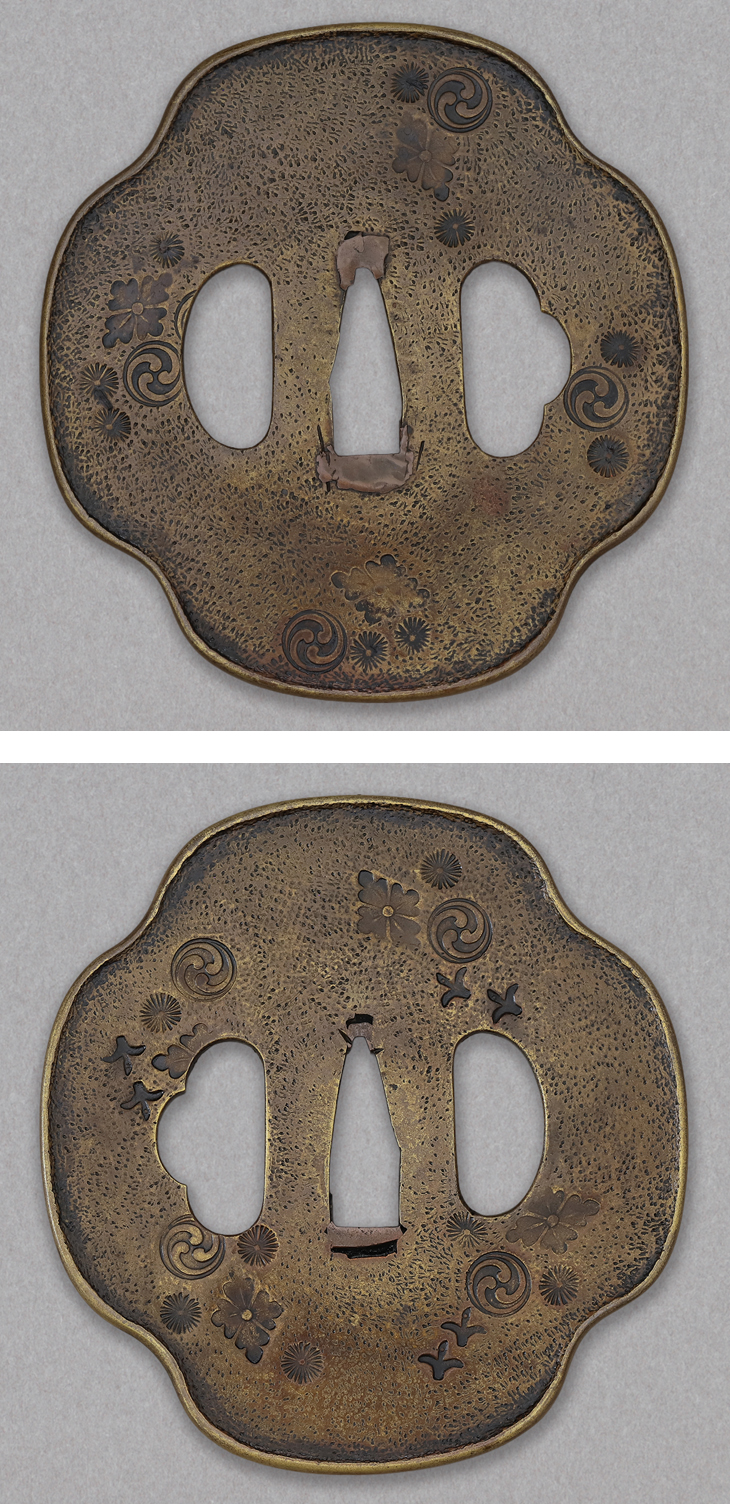 鍔：紋散らし図 Tsuba:Mon Chirashi Zu