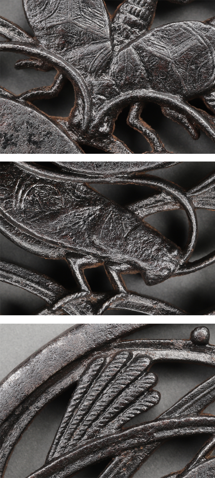 鍔：薄に秋虫図 Tsuba:Susuki ni Akimushi Zu