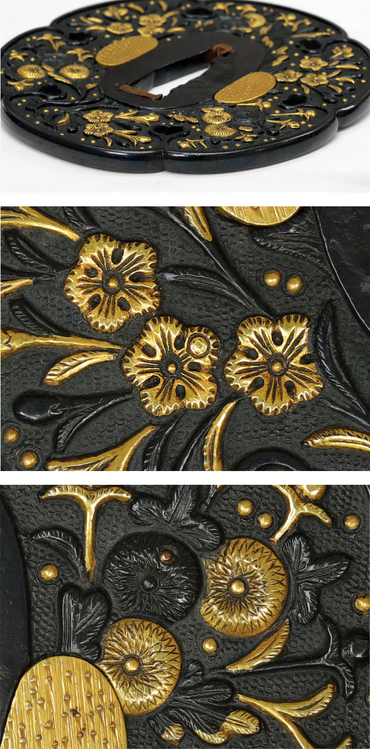 鍔　古美術品 鍔：秋草図 Tsuba:Akikusa Zu