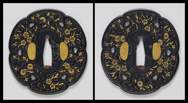 刀剣鍔 鍔：秋草図 Tsuba:Akikusa Zu
