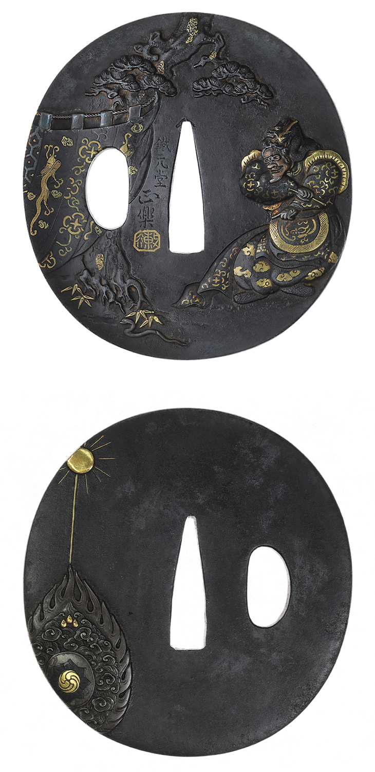 鍔：還城楽図 Tsuba:Genjoraku Zu