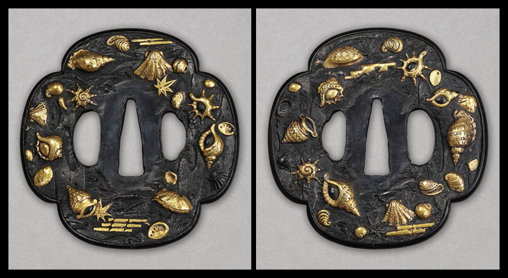 鍔：貝尽図 Tsuba:Kaizukushi Zu