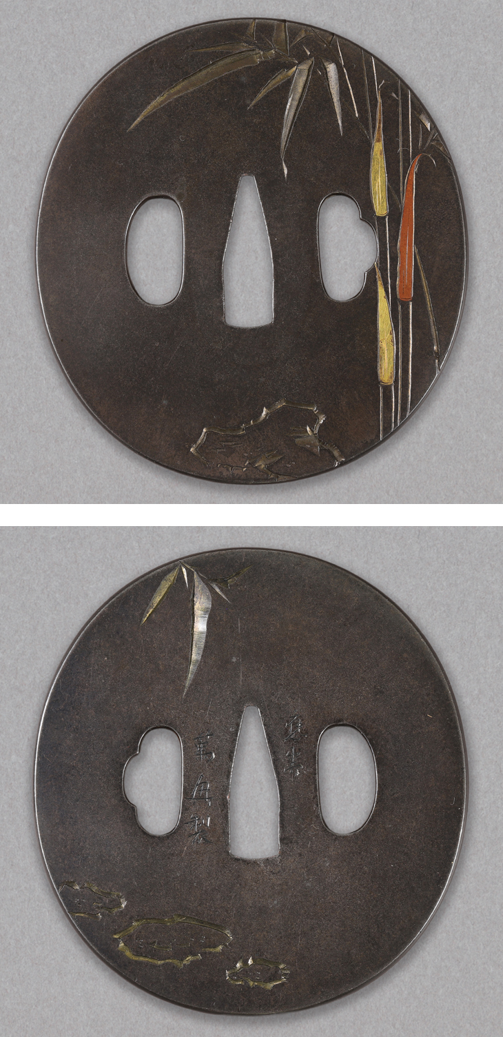 鍔：竹石図 Tsuba:Chikuseki Zu